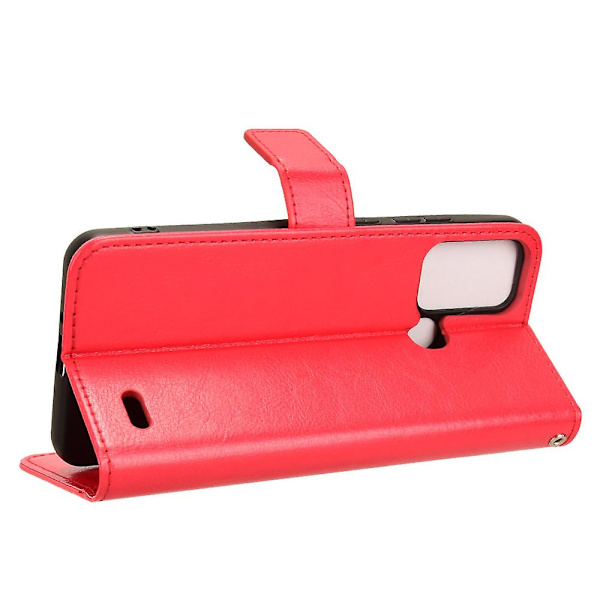 För Zte Blade A53 Pro Case Läder Cover Med Plånboksställ Red
