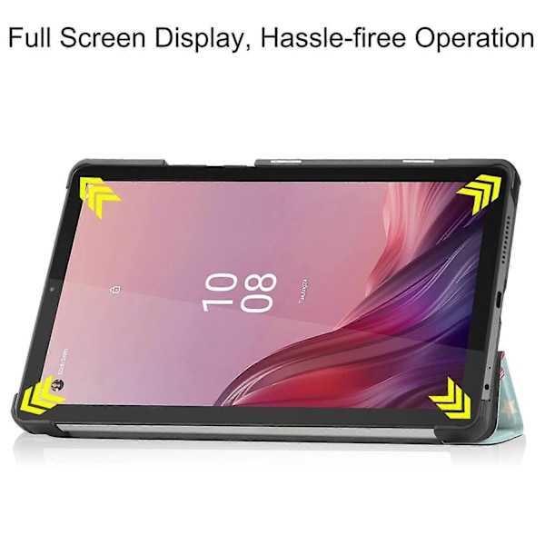 Tri-fold Stativ Tablet Deksel for Lenovo Tab M9 Mønstertrykk PU Lær+PC Beskyttelsesdeksel Multicolor Style B