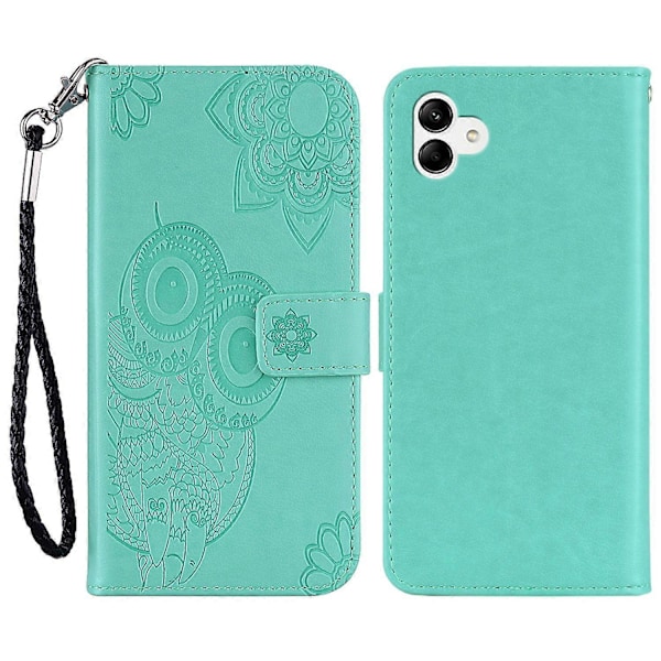 Til Samsung Galaxy A05 4G Etui Ugle Præget PU Læder Anti-drop Telefon Wallet Cover Multicolor Style C