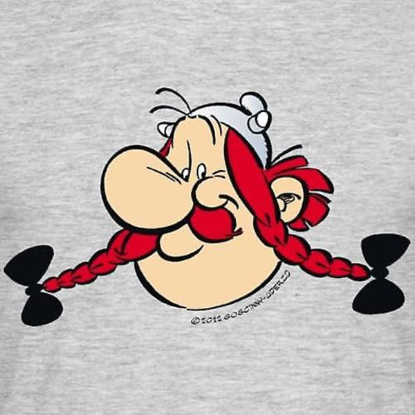 Asterix ja Obelix -muotokuva miesten T-paita Grey S