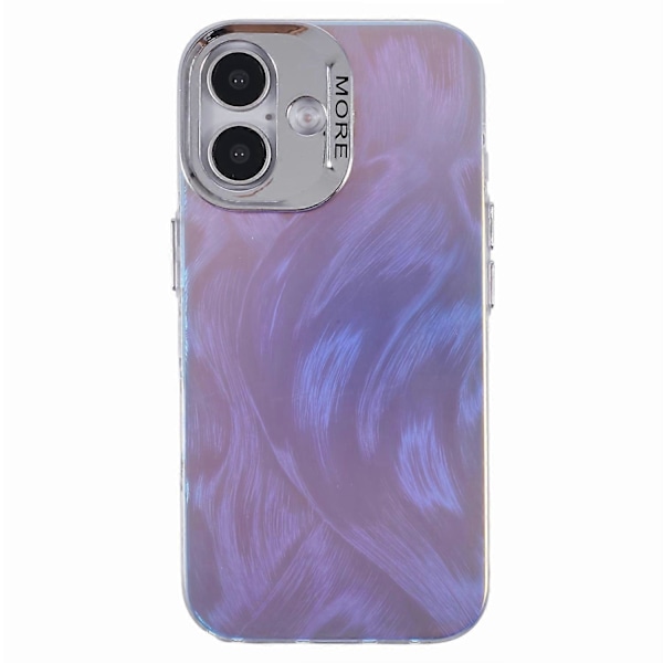 Skal för iPhone 16 Plus Silikon+PC IMD Lasertextur Matt Telefonskydd-AK6 Multicolor AK3