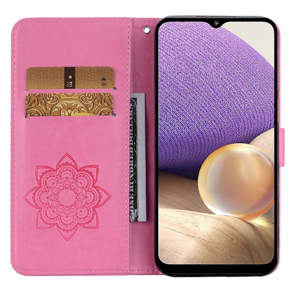 Til Samsung Galaxy S23 FE Cover Ugle Præget PU Læder Telefon Cover med Wallet Stand Multicolor Style A