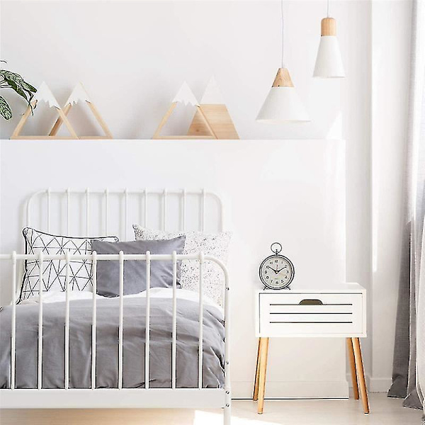 Analog väckarklocka tickar inte med snooze-funktion för barn blå