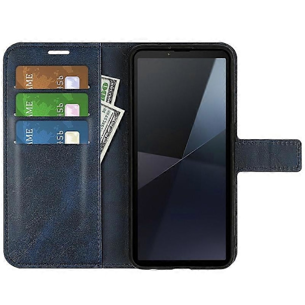 Plånboksfodral för Sony Xperia 10 VI, kalvtextur läder telefonfodral Multicolor Style E
