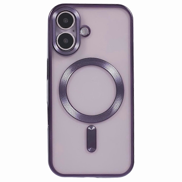 iPhone 16 Kuori Mattapintainen Galvanointi Puhelinkuori Yhteensopiva MagSafe-kanssa Multicolor Dark Purple