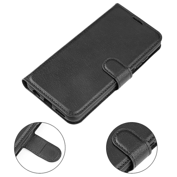 Phone case för Oppo K11 5g plånbok Litchi Texture Shell anti-scratch Stativ Pu Läder Cover Black