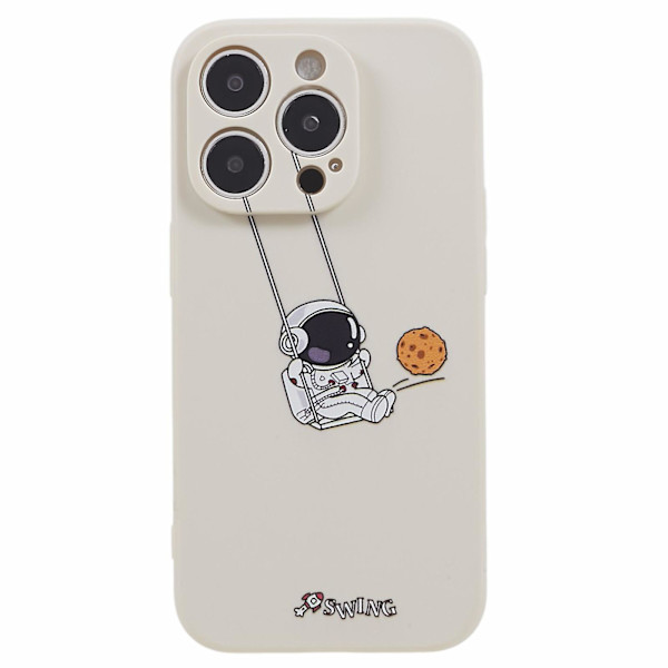 För Iphone 13 Pro Max Astronaut Design phone case Stötsäkert skyddande mjukt Tpu- cover Swing Astronaut White