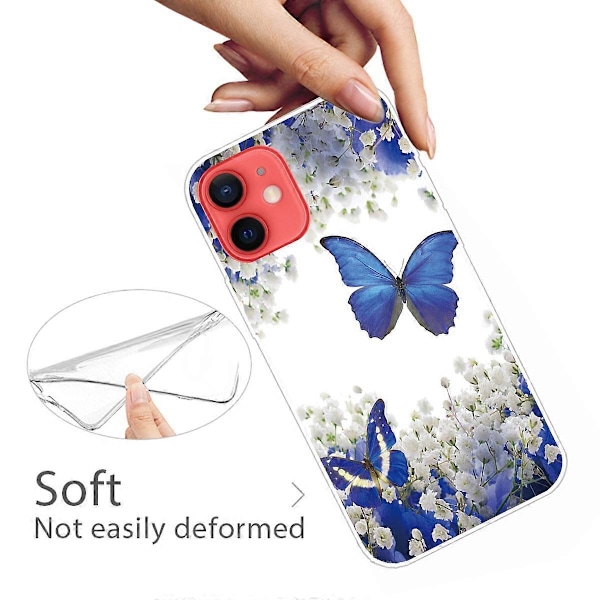 Mjukt Flexibelt TPU Stötsäkert Skal Sött Mönstertryck Telefonskal för iPhone 13 6.1 tum Multicolor Style L