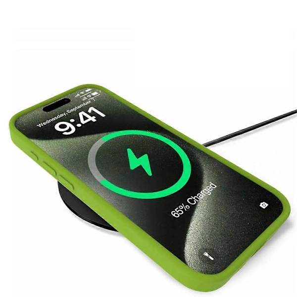 Magnetiskt skal för iPhone 16 Pro med mikrofiberfoder PC+Flytande silikon telefonskal Multicolor Black
