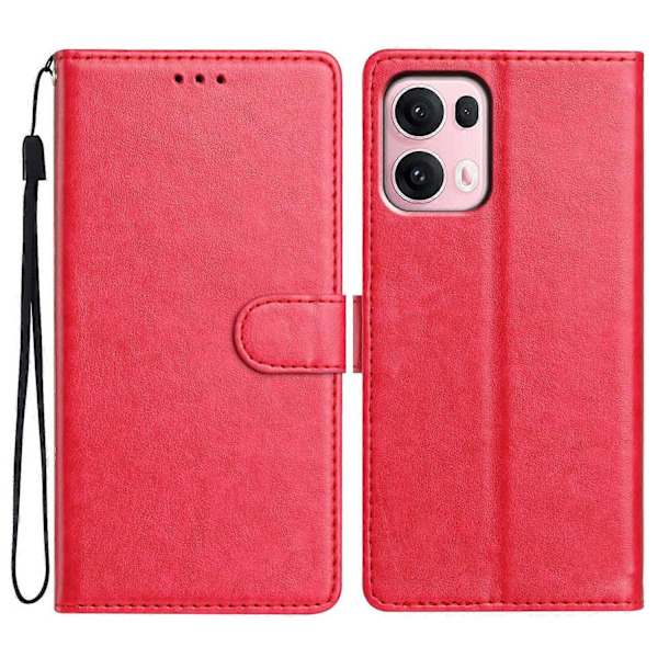 Læderetui med pung og stativ til Oppo Reno13 Pro 5G med praktisk rem Multicolor Rose