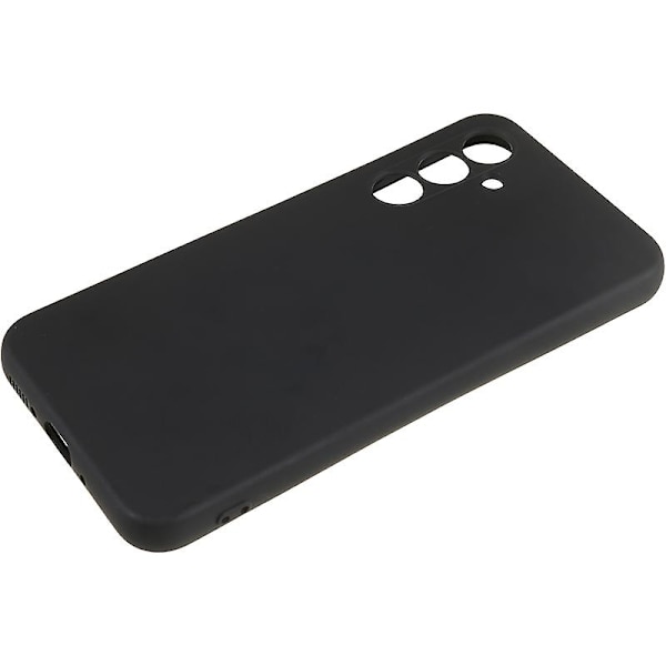 För Samsung Galaxy S23 Fe Fiberfoder Gummibelagt Tpu- cover anti-scratch case Black