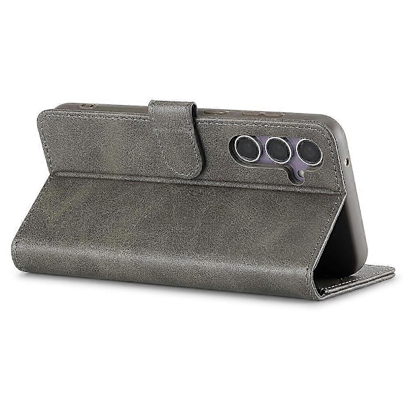 LC.IMEEKE Til Samsung Galaxy A26 5G Etui Kalvetekstur PU Læder Stand Wallet Telefon Cover- Multicolor Grey