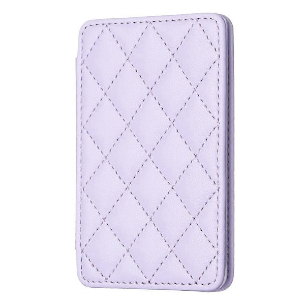 BFK05 3D Rombsdesign Självhäftande Telefon Baksida Korthållare PU Läder Kortväska - Grön Multicolor Purple