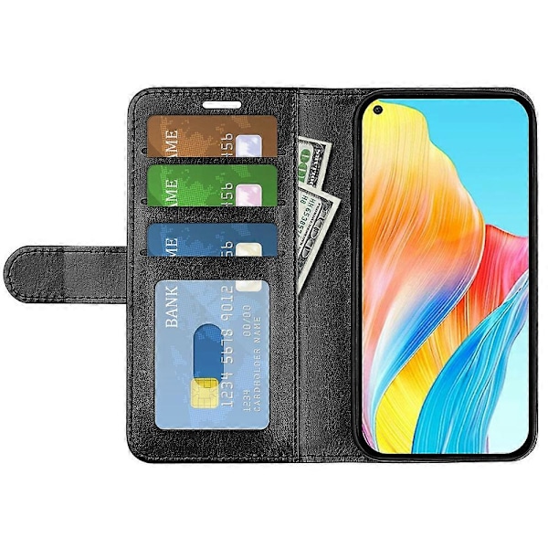 Plånboksfodral för Oppo A78 4G, PU Läderställ Fullständigt Skydd Telefonfodral
