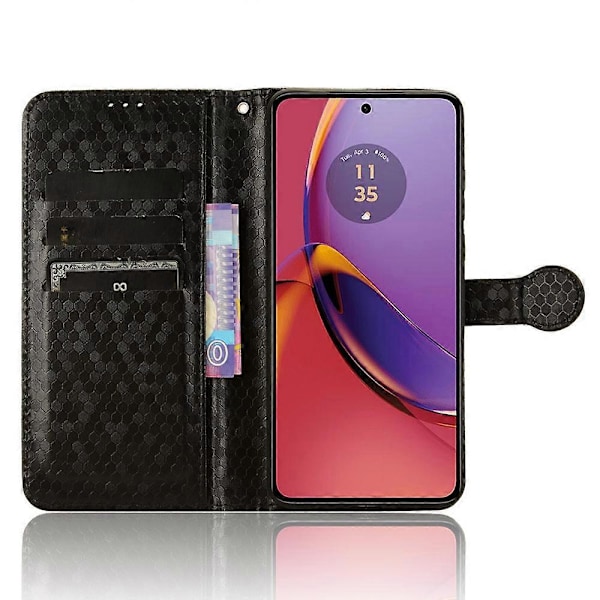 Til Motorola Moto G84 5G Etui PU Læder Præget Mobiltelefon Stativ Cover Multicolor Style A