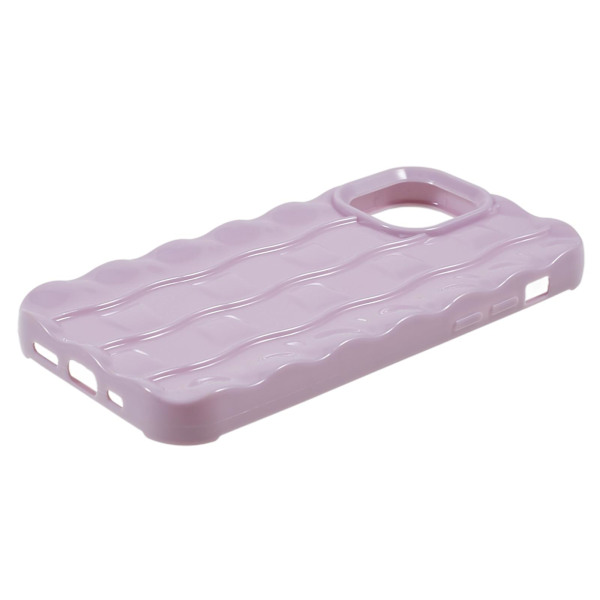 IPhone 12 Pro Max TPU-puhelinkotelo 3D-raitakuviolla, naarmuuntumaton suojus Purple