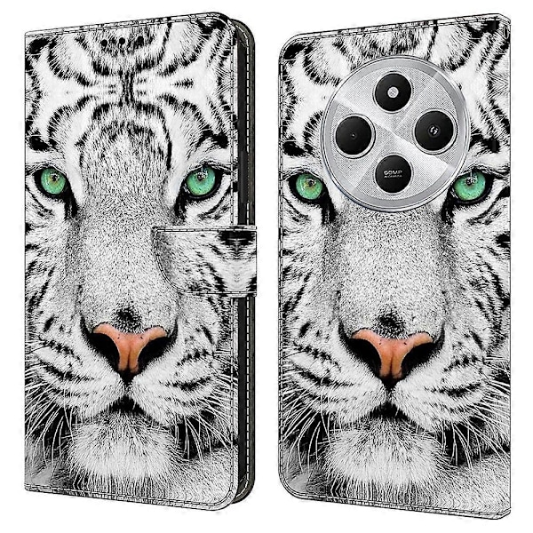 TPU+PU Læder Flip Telefon Cover Til Xiaomi Redmi 14C 4G/14R 5G/Poco C75 4G Mønster Printet Multicolor Style E