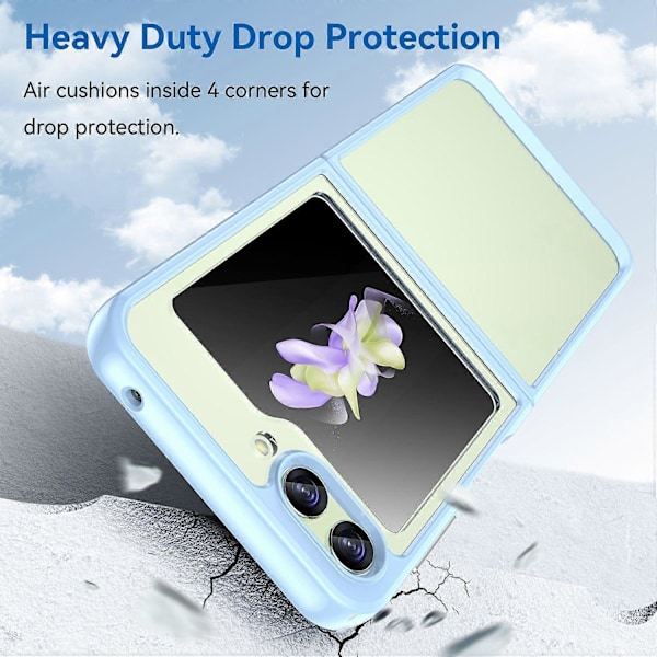 För Samsung Galaxy Z Flip5 5G Mobiltelefon Baksida Skal Transparent Skyddande Stöttåligt TPU+Akryl Fodral Multicolor Style C