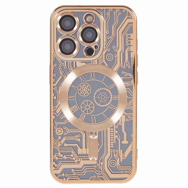AR-serie deksel til iPhone 13 Pro, kompatibelt med MagSafe, støtsikkert TPU-deksel Multicolor Gold