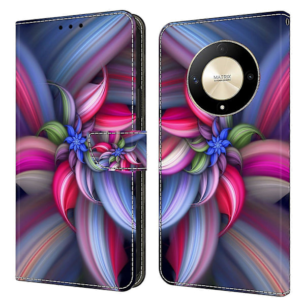 Honor Magic6 Lite 5G/X9b 5G Lompakkokotelo Pudotussuojalla 3D-kuviopainatuksella Multicolor Style M