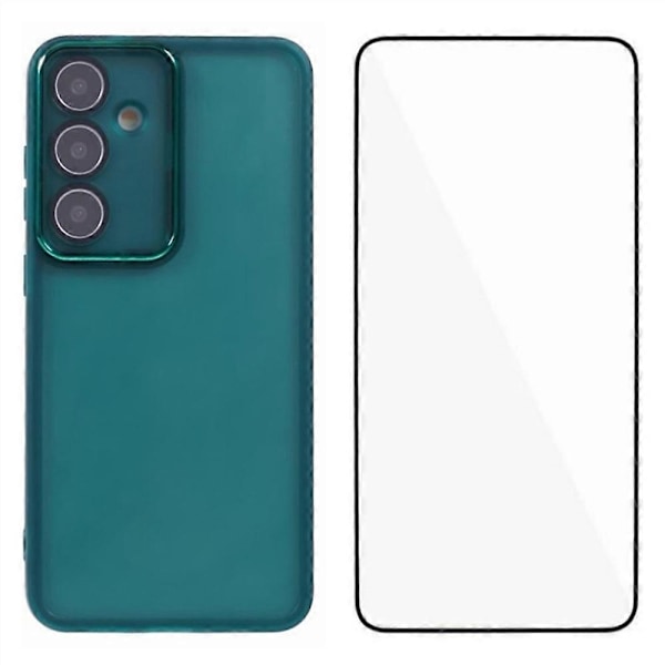 WANLONFENG DKSM-serien för Samsung Galaxy S25 TPU-skal Elektropläterad ram med härdat glas Multicolor Style E