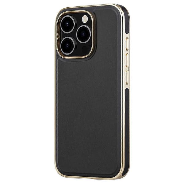 Skal för iPhone 16 Pro Max PU Läderbelagd TPU Stötsäkert Bakstycke Multicolor Style A