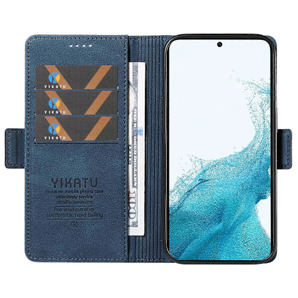 YIKATU YK-005 För Samsung Galaxy S21 FE 5G Ställ Plånboksfodral Hudvänligt Läder Telefonskal Multicolor Style A
