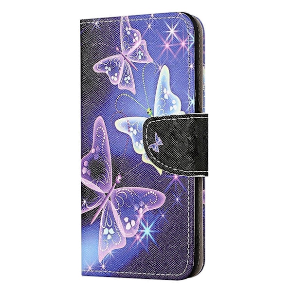 Til iPhone 15 Pro Max Mobiltelefon Etui Mønsterprint Læder Wallet Stand Telefon Cover Multicolor Style F