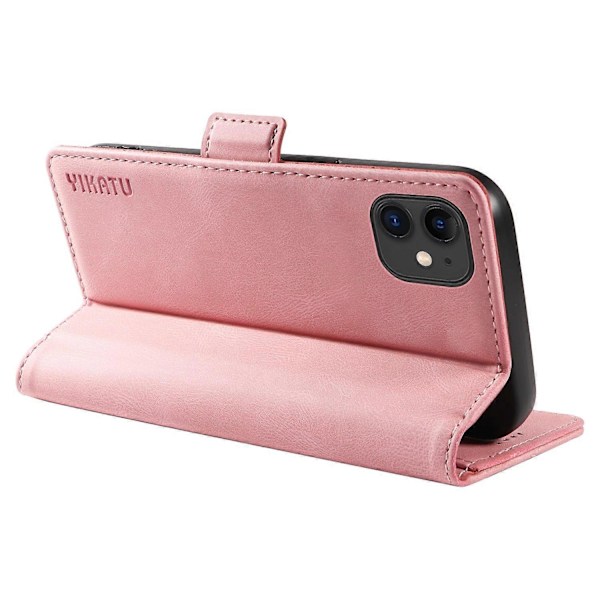 YIKATU YK-005 PU Læder Flip Cover til iPhone 11, Wallet Stand Hud-berørings Telefon Cover Multicolor Style G