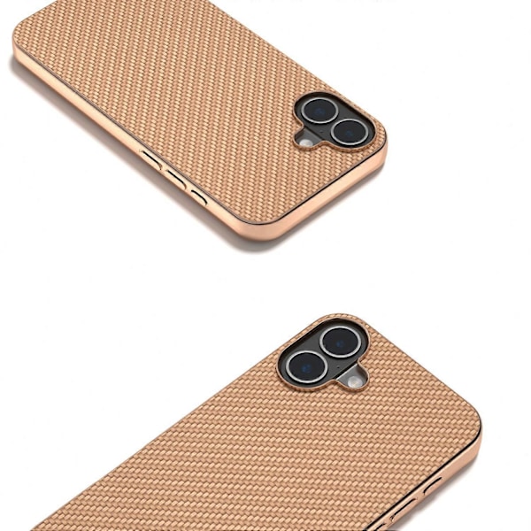 iPhone 16 Plus -kotelo, galvanointi puhelinkuori, hiilikuitukuvioitu PU+TPU-suojakotelo Multicolor Style D
