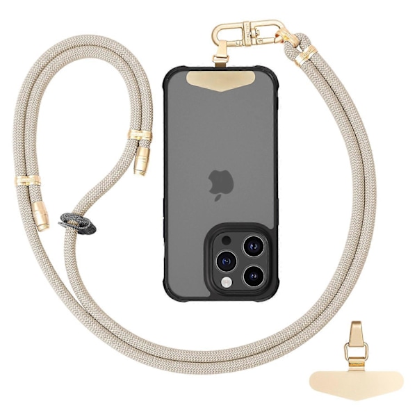 LEEU DESIGN 120cm Smartphone Skulderstropp med Metallfeste, Justerbar Mobiltelefon Lanyard Multicolor Style F