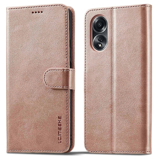 LC.IMEEKE Telefonskal för Oppo A78 4G Fodral PU Läder Ställ Plånboksfodral Multicolor Style B