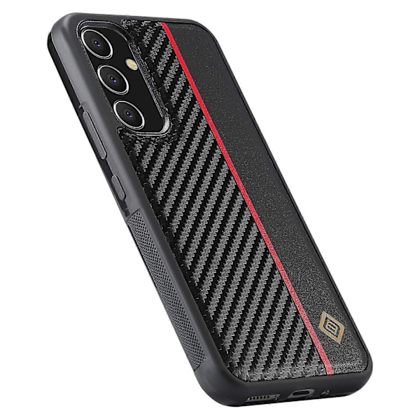 LC.IMEEKE För Samsung Galaxy A54 5G Kolfiber PU Läderbeläggning Telefonfodral TPU+EVA Telefonskal