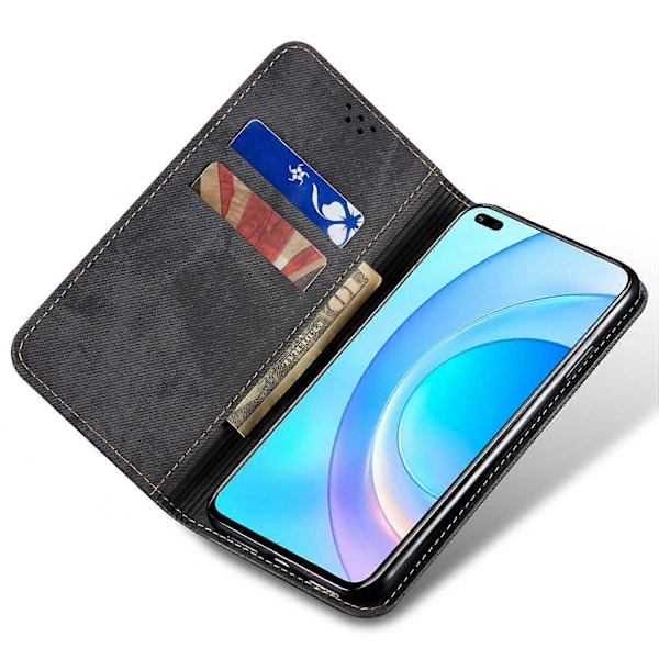Honor 90 Nahkainen Käännettävä Puhelinkotelo Farkkukangas Tekstuurilla Lompakko Jalusta Suojus Multicolor Style A