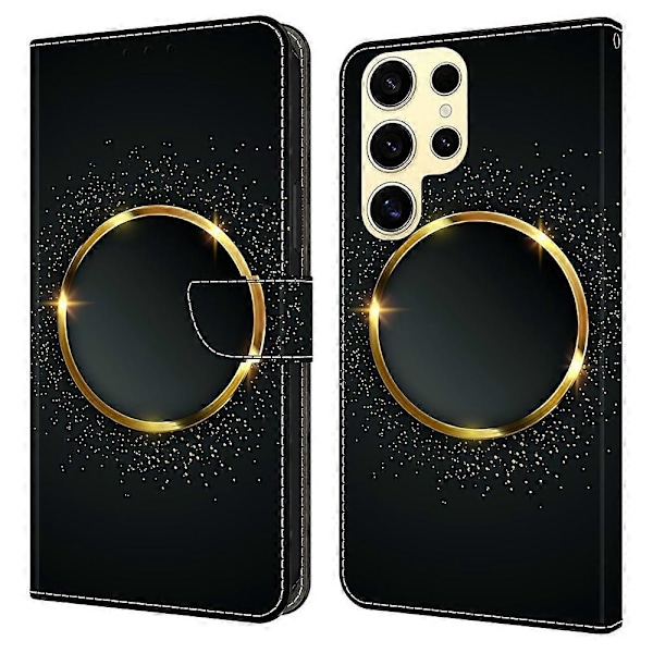 Samsung Galaxy S25 Ultra -kotelo PU-nahkainen lompakkopuhelinkotelo jalustalla Multicolor Style F