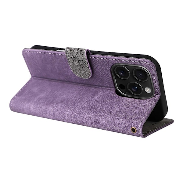Plånboksfodral för iPhone 16 Pro Max med RFID-skydd, PU-läderfodral med ställ Multicolor Style C