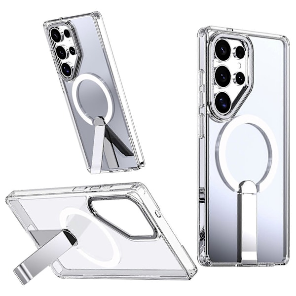 Skal för Samsung Galaxy S23 Ultra/ S22 Ultra 5G Kompatibelt med MagSafe Ställ TPU + Akryl Phon Multicolor Transparent