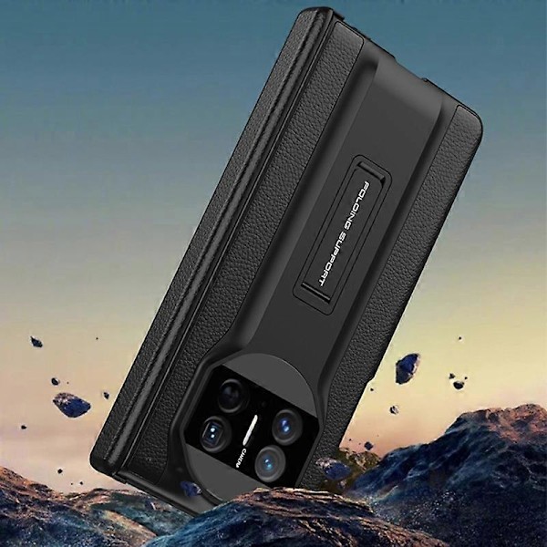 GKK Huawei Mate X5 -kotelo magneettisella jalustalla PC+PU-puhelinkuori kirkkaalla karkaistulla lasikalvolla Multicolor Style F