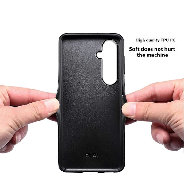 För Samsung Galaxy S25 Skal Kalvtextur Läder+PC+TPU Telefonskydd Multicolor Style D