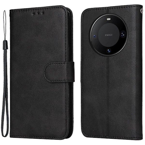 Til Huawei Mate 60 Etui Kalvetekstur Tegnebog Stativ PU Læder Slim-fit Telefoncover Multicolor Style A