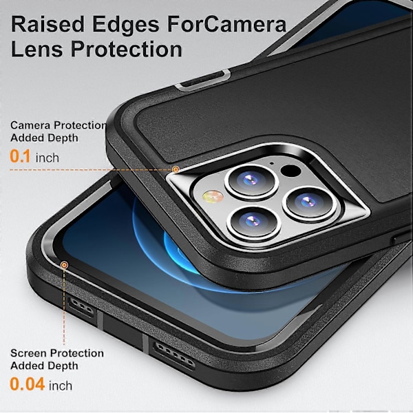 For iPhone 12/12 Pro Anti-Scratch Deksel TPU+PC Fallbeskyttelse Telefondeksel Multicolor Style A