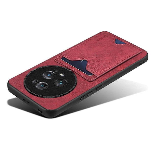 DENIOR Takakansi Honor Magic5 Pro -puhelimelle, PU-nahkapäällysteinen TPU-kotelo jalustalla ja korttipaikalla Multicolor Style B