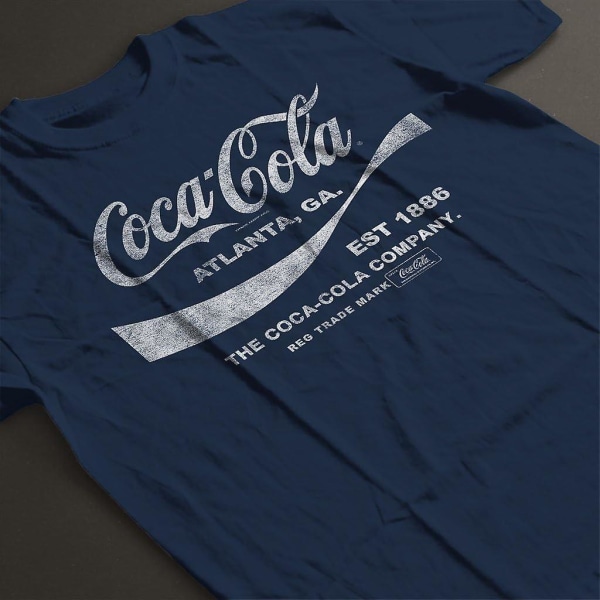 Coca Cola Drink 1886 T-shirt för män Navy Blue M