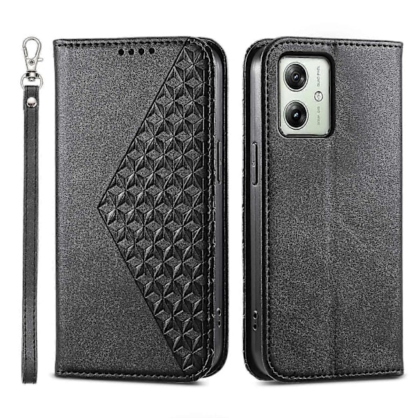 Til Motorola Moto G54 5G Etui Wallet PU Læder Præget Telefon Cover Multicolor Style A