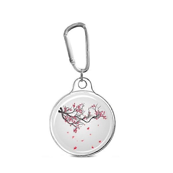 Mönstertryckt Mjukt TPU Skyddsfodral med Nyckelring för Apple AirTag Tracker Multicolor Style L