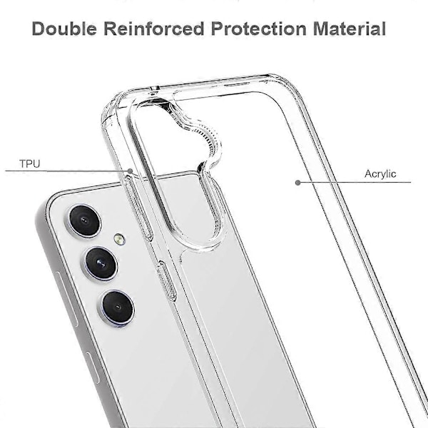 För Samsung Galaxy S23 FE Super Transparent Mobilskal Akryl+TPU Hybrid Telefonskydd