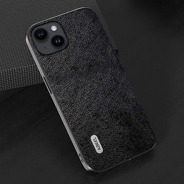 Til iPhone 15 Cover PU Læderbelagt TPU+PC Litchi Tekstur Telefon Cover Multicolor Style C