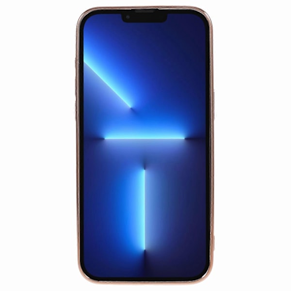 Elektroplettert Kant Hjerte Mønster TPU Telefondeksel med Stropp til iPhone 13 Pro Multicolor Style A