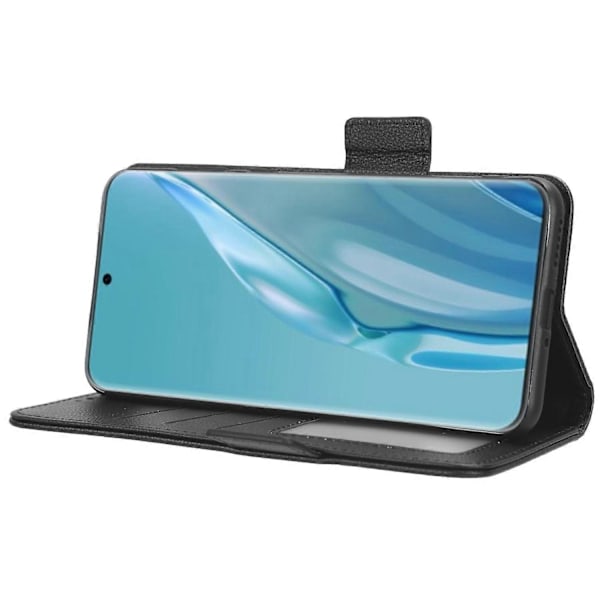 Litsi-kuvioinen nahkakotelo Huawei P60 Art -puhelimelle, naarmuuntumaton, jalustalla ja lompakkotoiminnolla Multicolor Style A