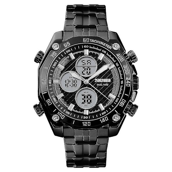 Skmei 1302 Mode Män Fritid Watch Silver Black